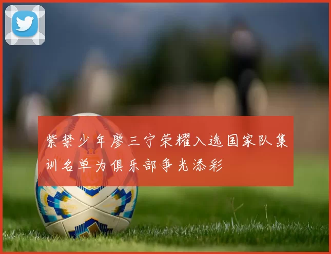 紫禁少年廖三宁荣耀入选国家队集训名单为俱乐部争光添彩